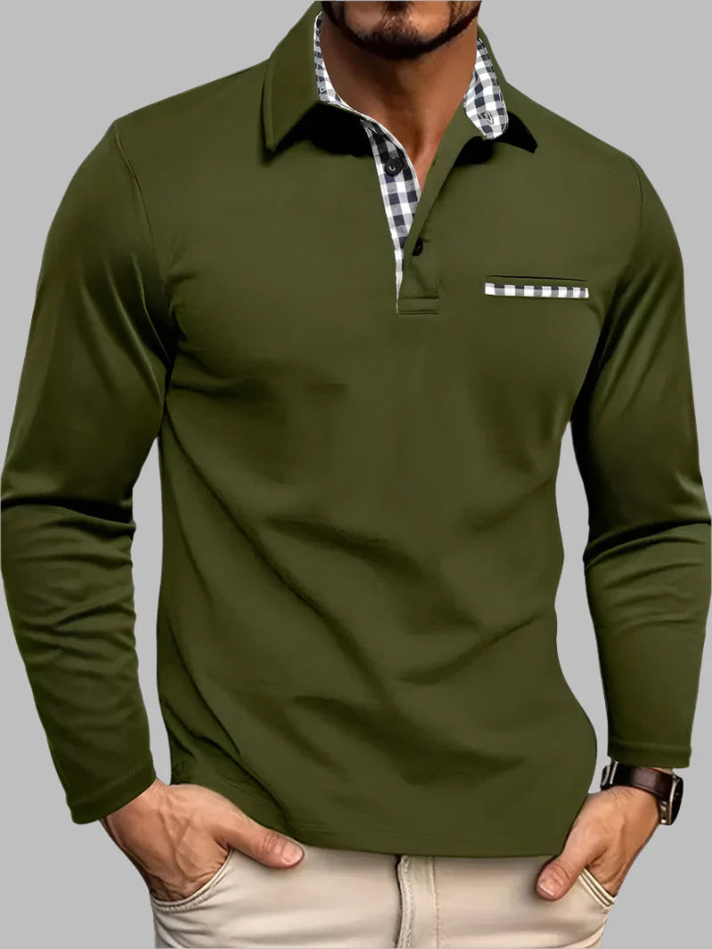 Menns Klassiske Langermede Sommer Polo