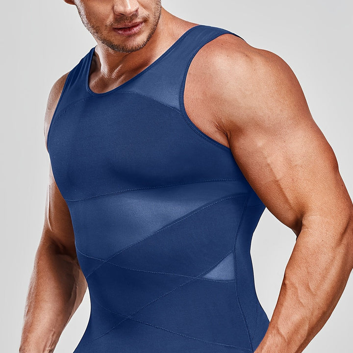 Herre Shapewear Tanktop Magekontroll Ermeløs Undertrøye
