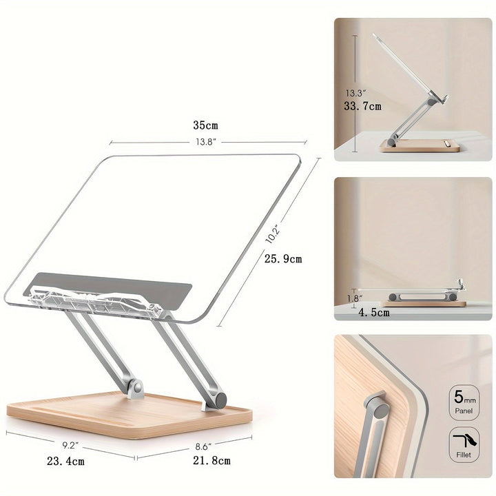 Ergonomisk Lesestativ i Akryl – Justerbart og Stilfullt