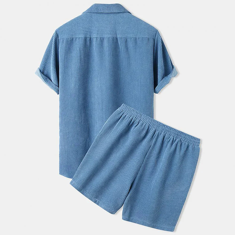 BreezeSet – Herre Kordfløyels Shorts Sett