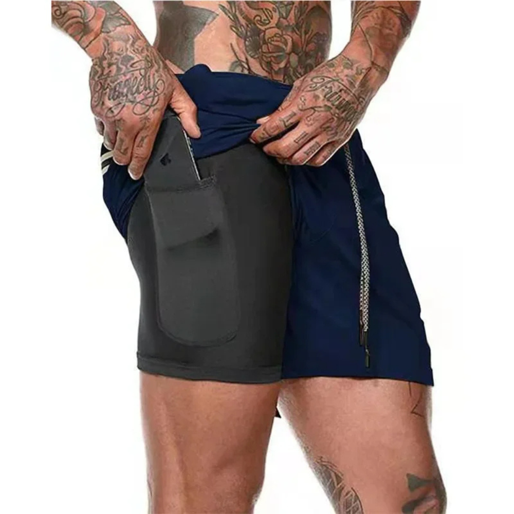 2-i-1 Menns Sport Shorts – Utviklet for Ytelse og Komfort