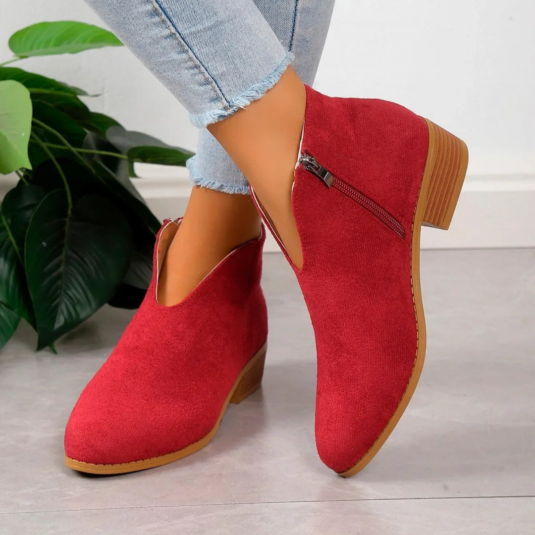 Stilige Suede Ankelstøvler for Kvinner