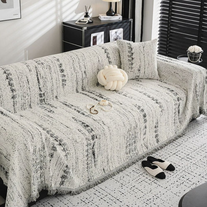 Mandel Crest Sofa Trekk Elegant Komfort for Din Stue