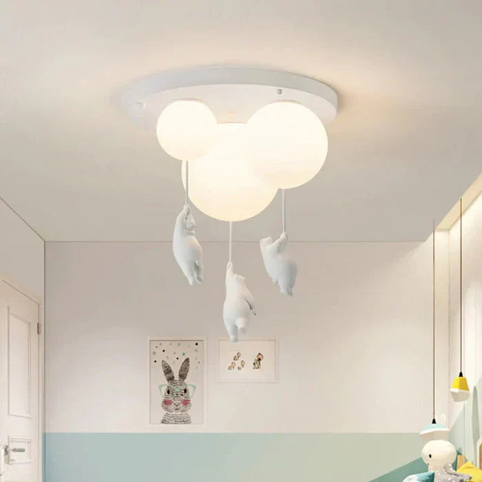Taklampe for barn med bjørn og ballong - CloudBear