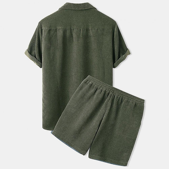BreezeSet – Herre Kordfløyels Shorts Sett