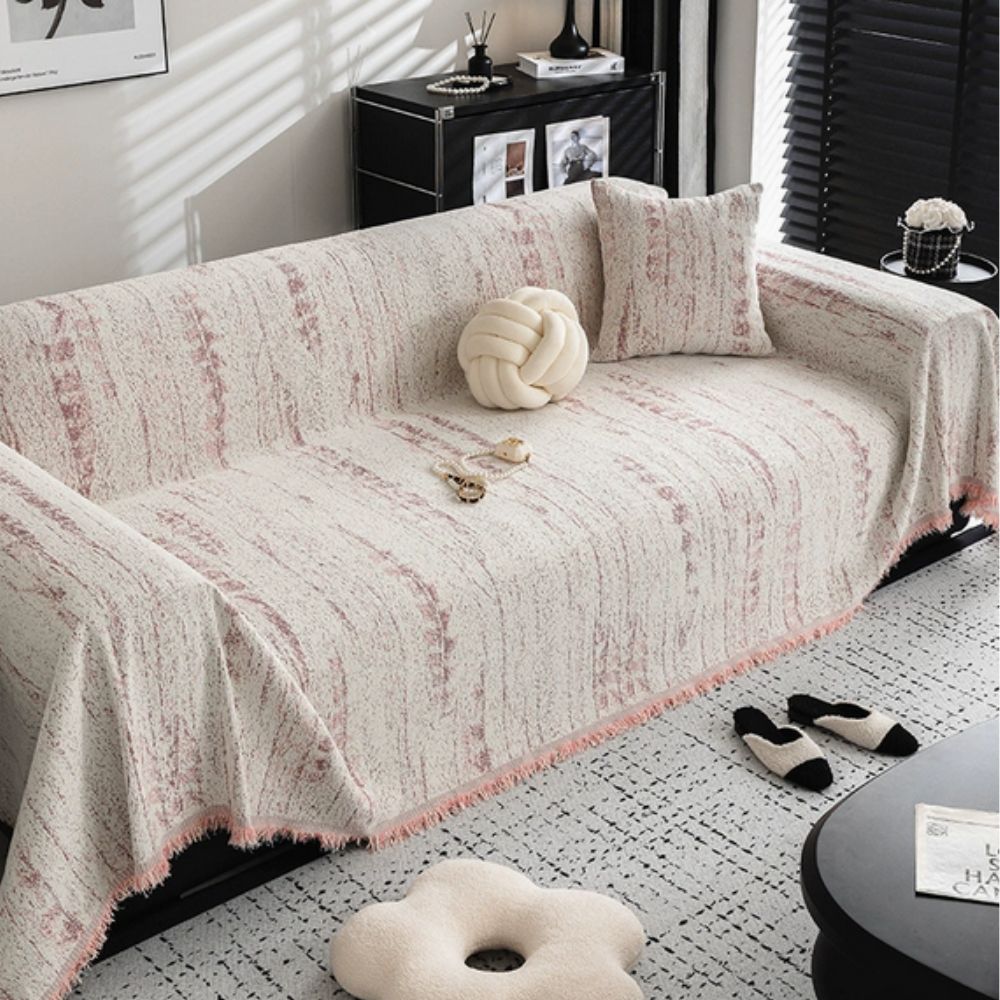 Mandel Crest Sofa Trekk Elegant Komfort for Din Stue