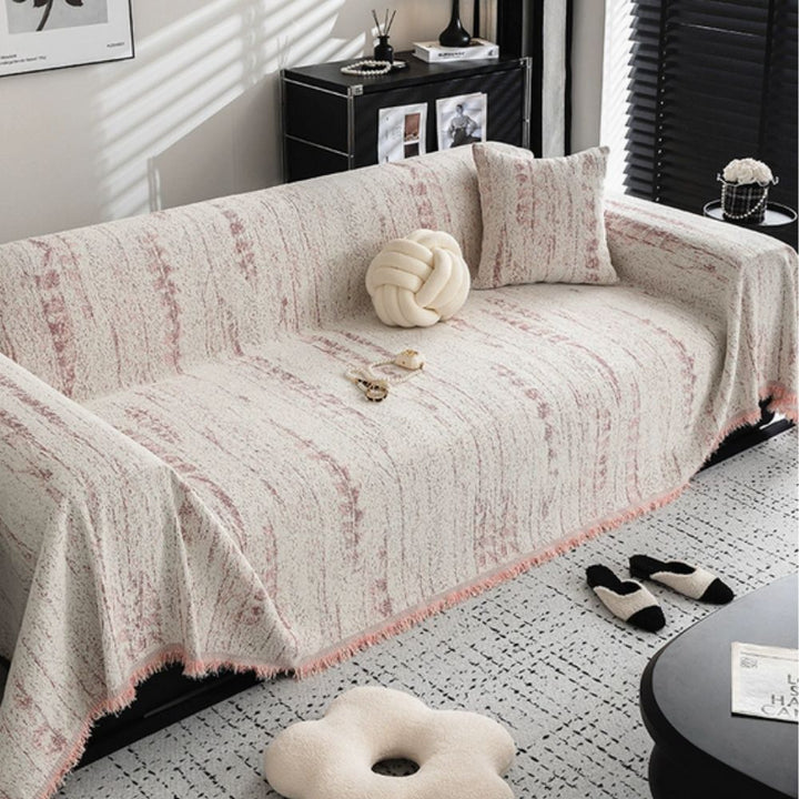 Mandel Crest Sofa Trekk Elegant Komfort for Din Stue