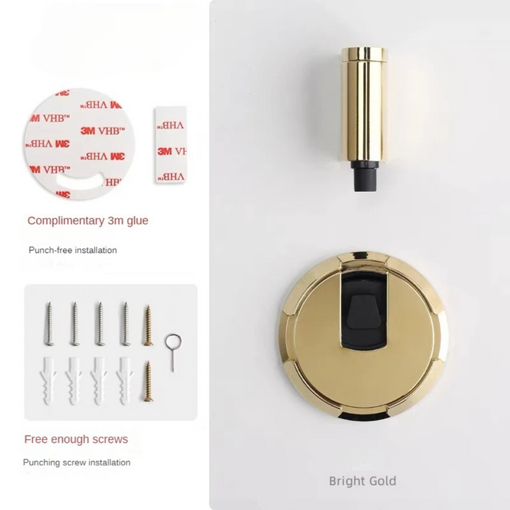 Ingen Boring Magnetisk Dørstopper Gulvmontering