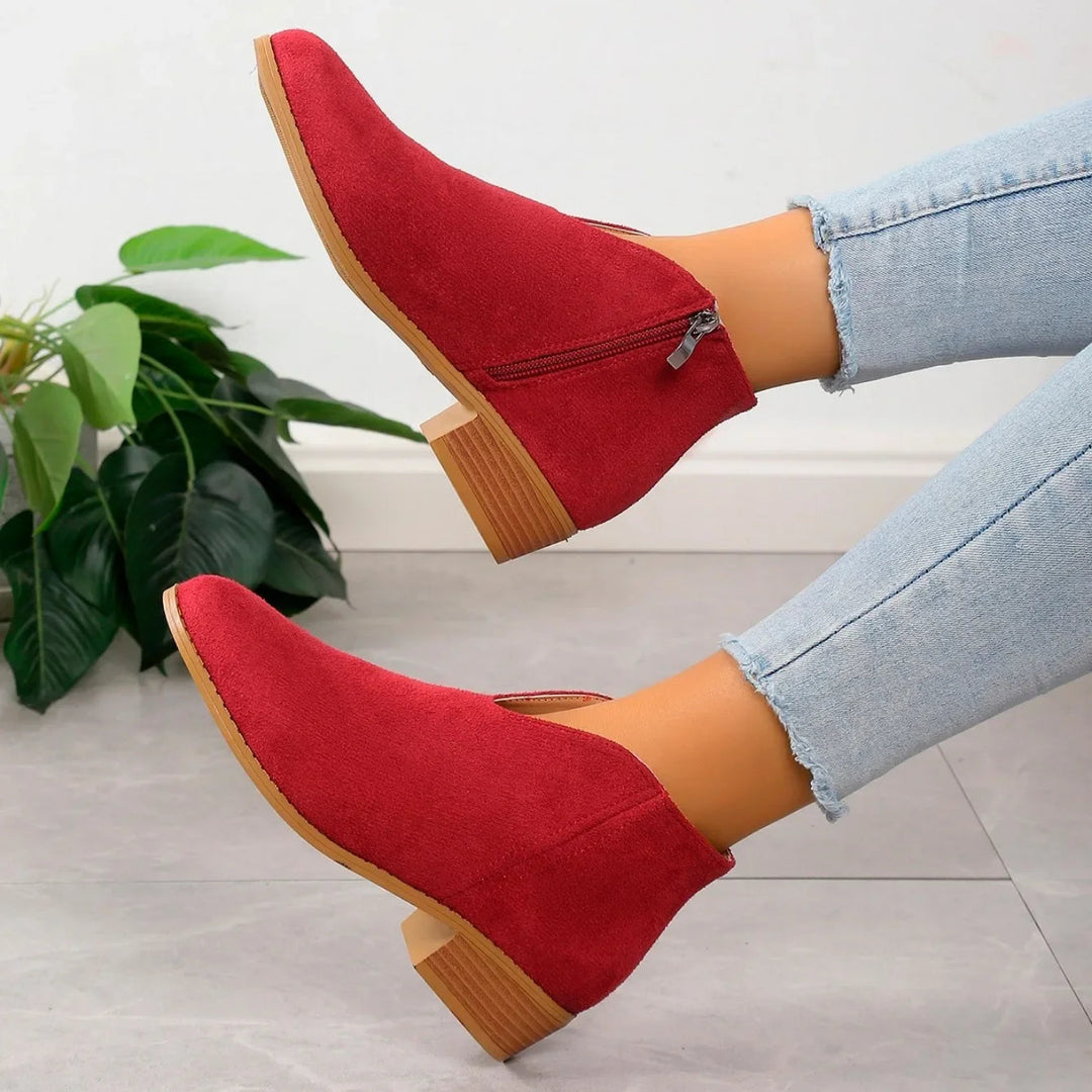 Stilige Suede Ankelstøvler for Kvinner