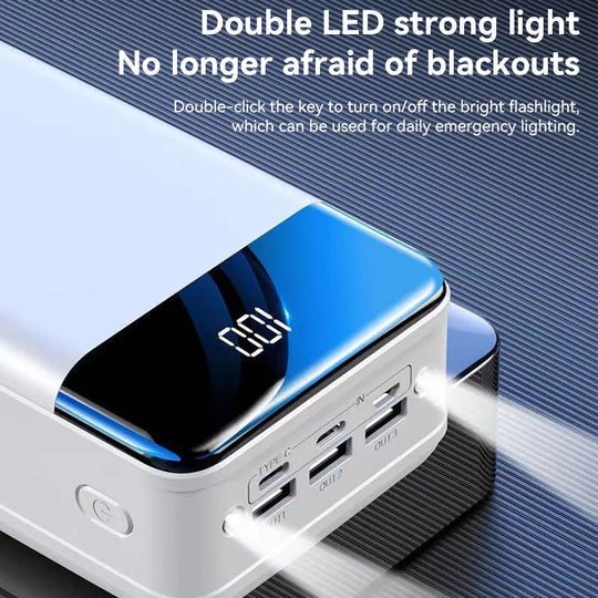 Voltaro Powerbank 50 000 mAh | Ultrarask Lading | For Laptop, Nettbrett og Smarttelefon | Kompakt og Ekstremt Kraftig