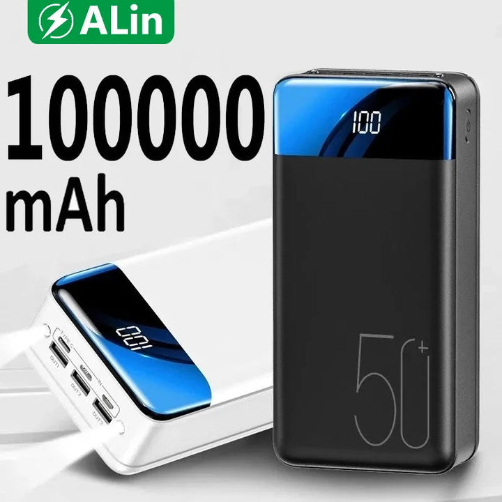Voltaro Powerbank 50 000 mAh | Ultrarask Lading | For Laptop, Nettbrett og Smarttelefon | Kompakt og Ekstremt Kraftig