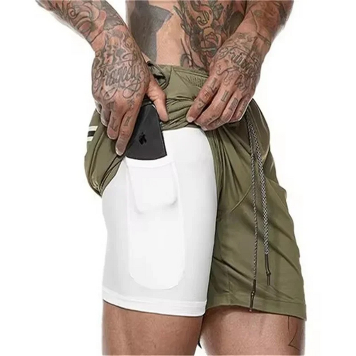 2-i-1 Menns Sport Shorts – Utviklet for Ytelse og Komfort
