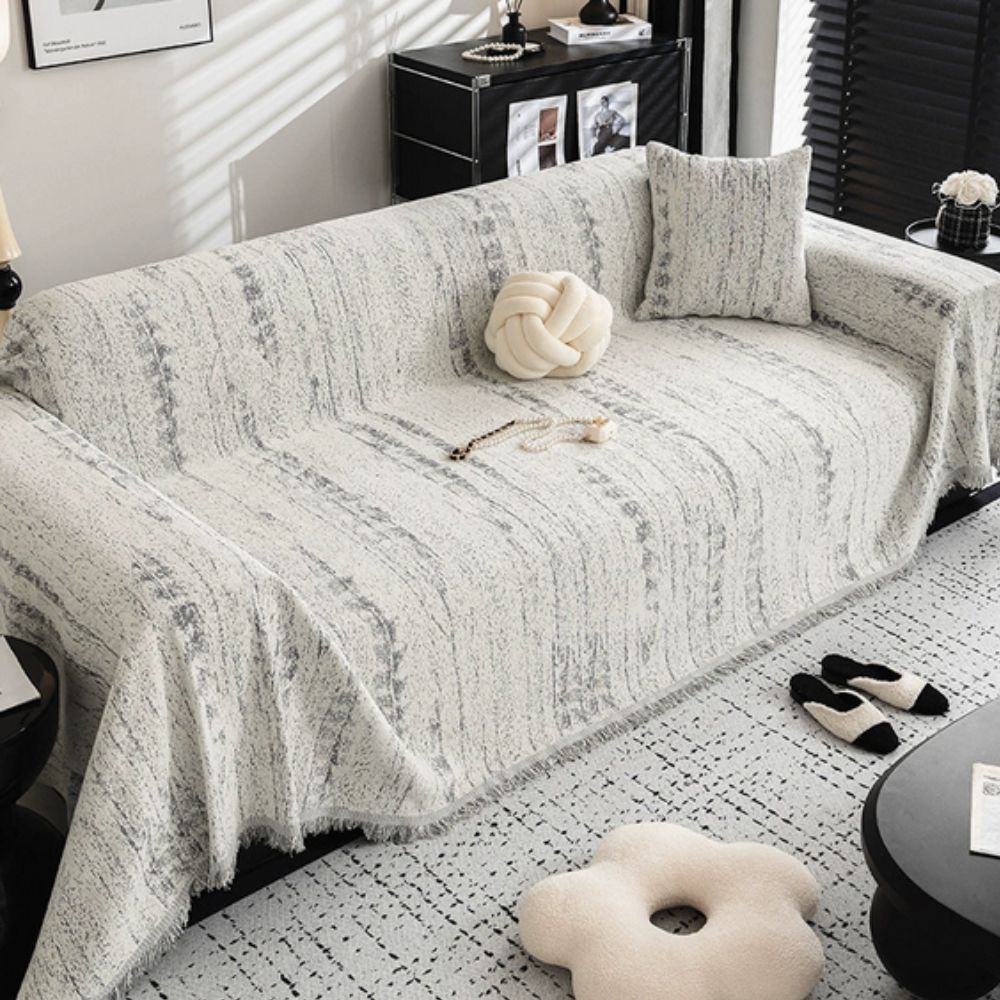 Mandel Crest Sofa Trekk Elegant Komfort for Din Stue