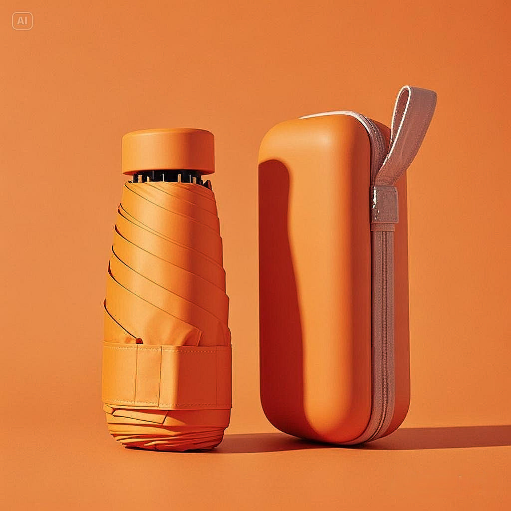 Kompakt Reiseparaply Og Etui