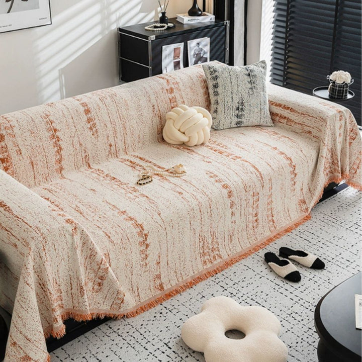 Mandel Crest Sofa Trekk Elegant Komfort for Din Stue