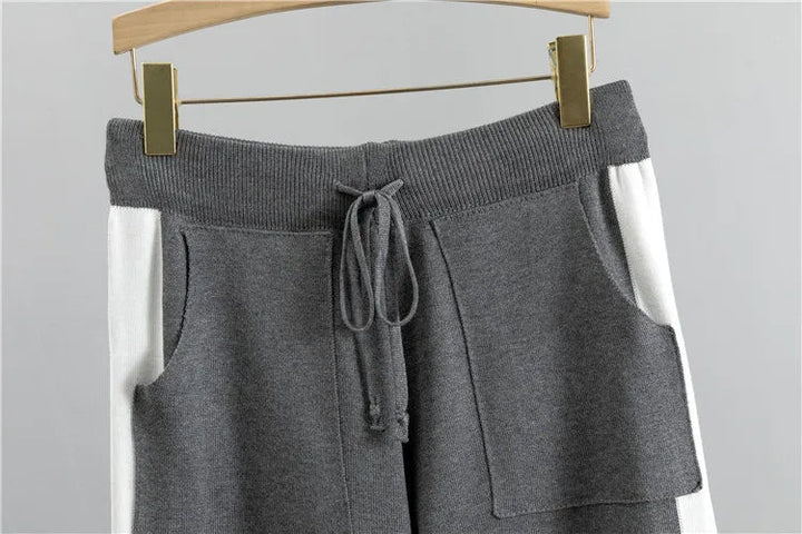 KosyStrikk Varm Strikket 2-Dels Sett for Kvinner