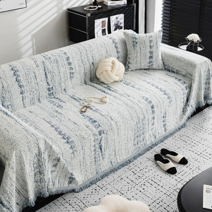 Mandel Crest Sofa Trekk Elegant Komfort for Din Stue