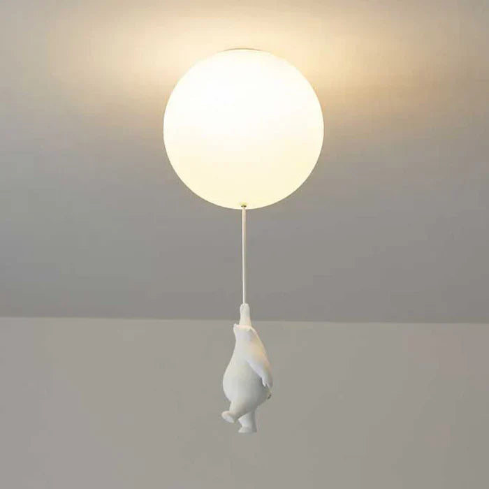 Taklampe for barn med bjørn og ballong - CloudBear