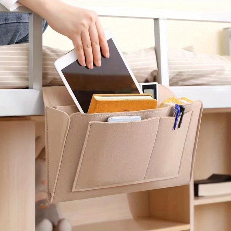 Smart oppbevaringsveske i filt – Organisert og lett tilgjengelig ved sengen eller sofaen