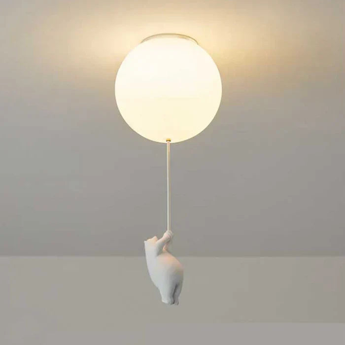Taklampe for barn med bjørn og ballong - CloudBear