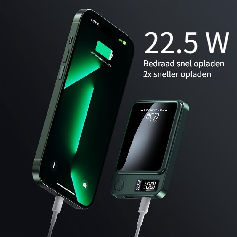 Magnetisk powerbank – Ultratynn med superrask trådløs lading