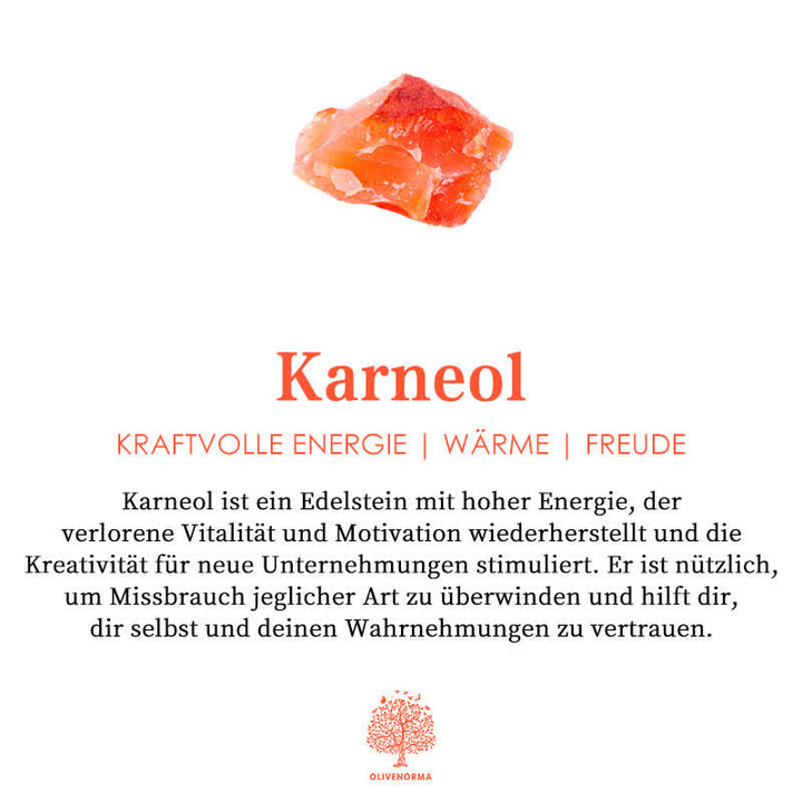 Halskjede med pilspiss av naturlig karneol-krystall - Aeliana