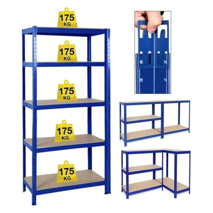 5-Tier Boltless Stål Lagerhyller