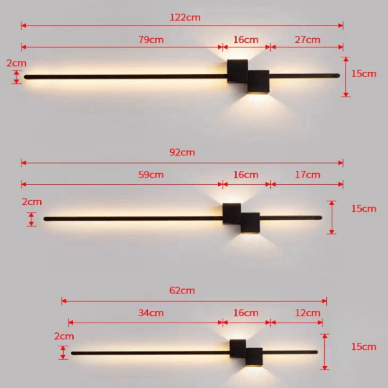 LINESTRIPE – Minimalistisk LED-vegglampe for Moderne Atmosfære