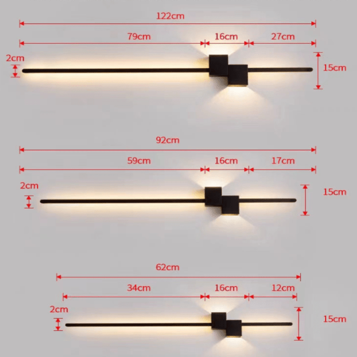 LINESTRIPE – Minimalistisk LED-vegglampe for Moderne Atmosfære