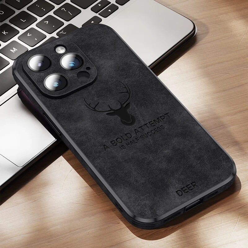 Luksuriøst iPhone-deksel i hjorteskinn - Veltro