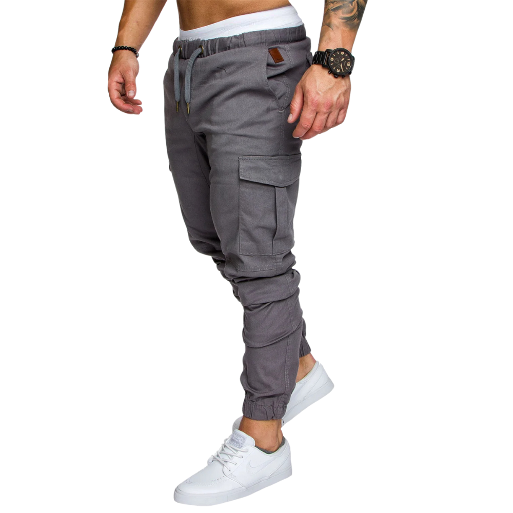 Robuste Multi-Lommer Cargo Joggers for Menn