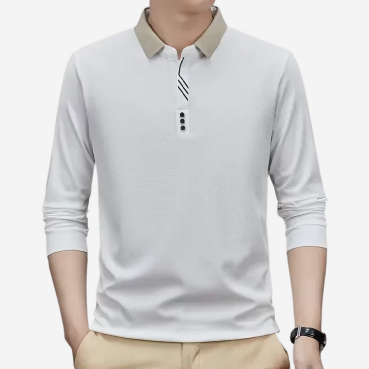 Casual Langermet Polo for Menn
