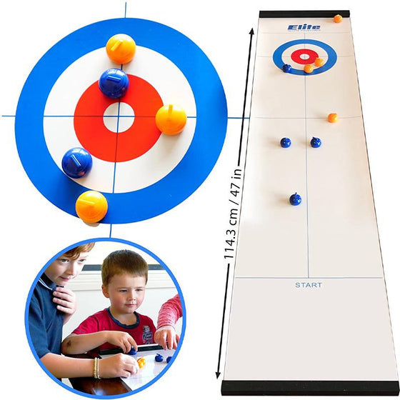 Miniatyr Curling-spill for Hjemmet med Glatte Steiner og Magnetiske Køller