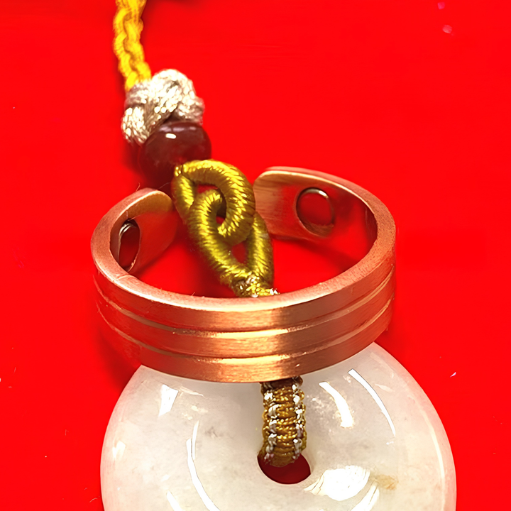 Fransk-Stil Katt-Øye Sten Kobber Magnetisk Ring