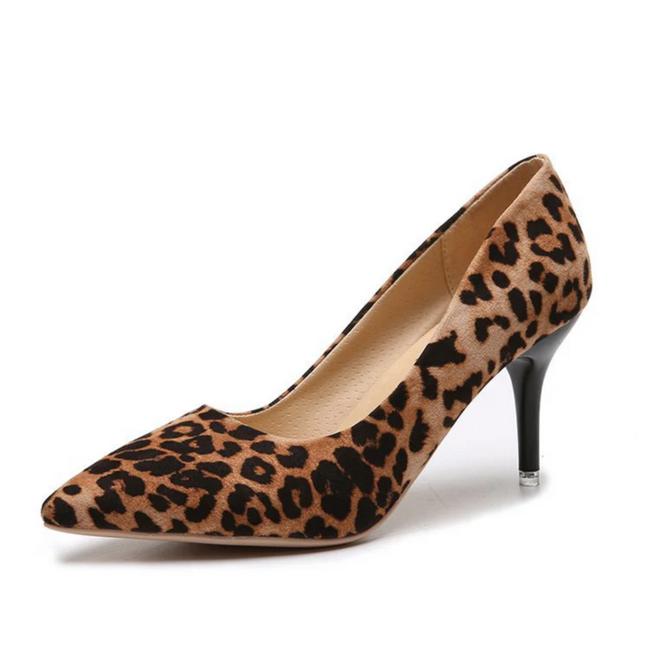 Elegant Leopard-Print Høy-Hæl Pumper