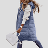 Kvinners Lange Hette Bodywarmer