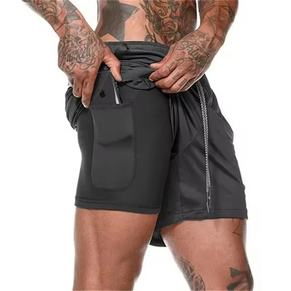 2-i-1 Menns Sport Shorts – Utviklet for Ytelse og Komfort