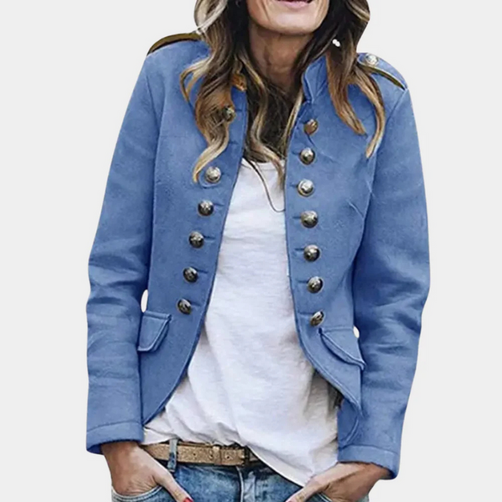 Kvinners Dobbeltbrystet Ullfrakk