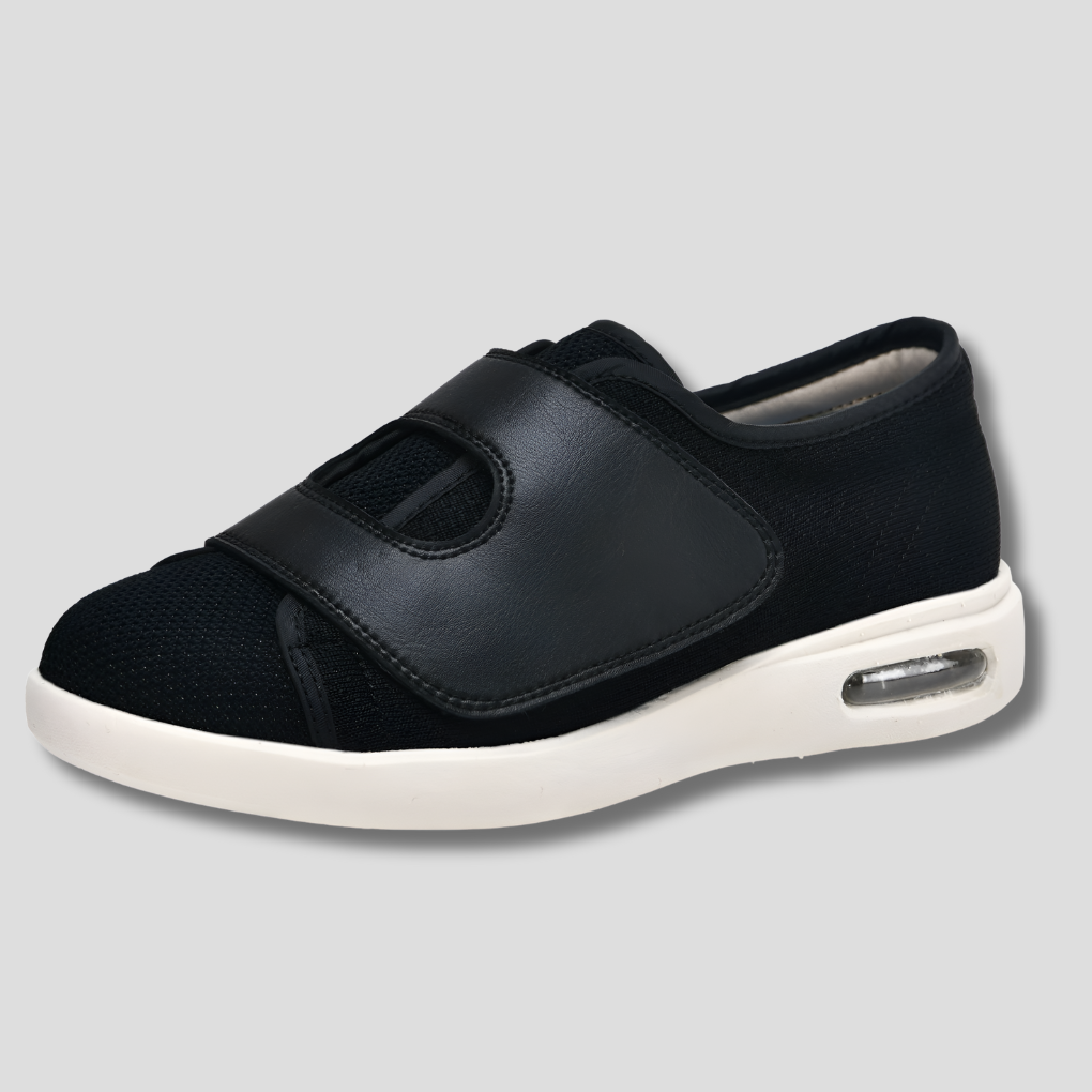 Bred sko for hevelse føtter