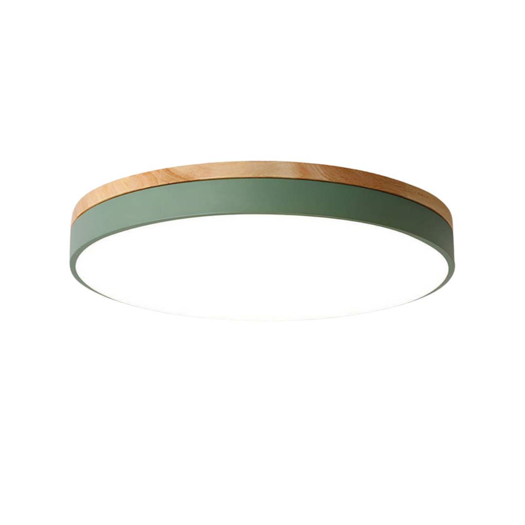 Rund skive-taklampe – flat, flushmontert lampe