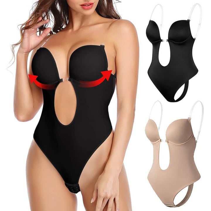 Lizy – Dyp V Ryggen Løs Body Shaper for Sømløs Eleganse