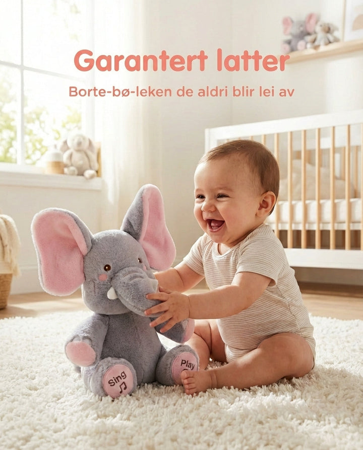 PeekaBuddy – Den fnisende, interaktive titt-tei-plysjelefanten