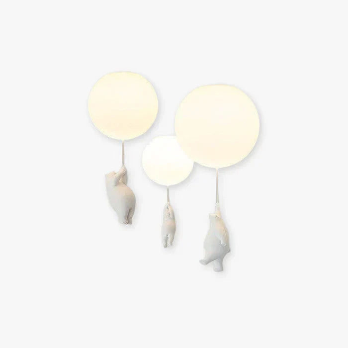 Taklampe for barn med bjørn og ballong - CloudBear
