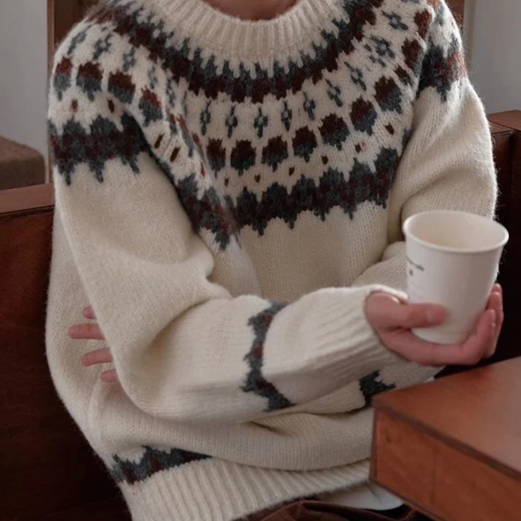 Menns Vintage Crewneck Genser – Retro Stil