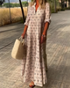 Vintage Sjarme Boho Print Lang Kjole