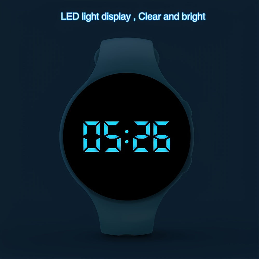 Digital LED-klokke med skritteller og vibrasjonsalarm – Fitnesstracker for barn
