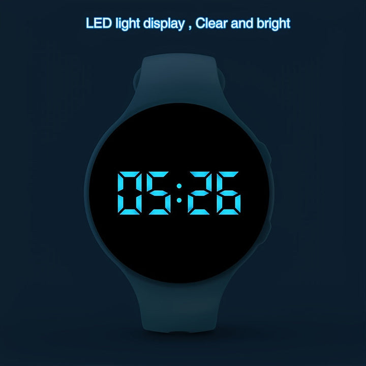 Digital LED-klokke med skritteller og vibrasjonsalarm – Fitnesstracker for barn