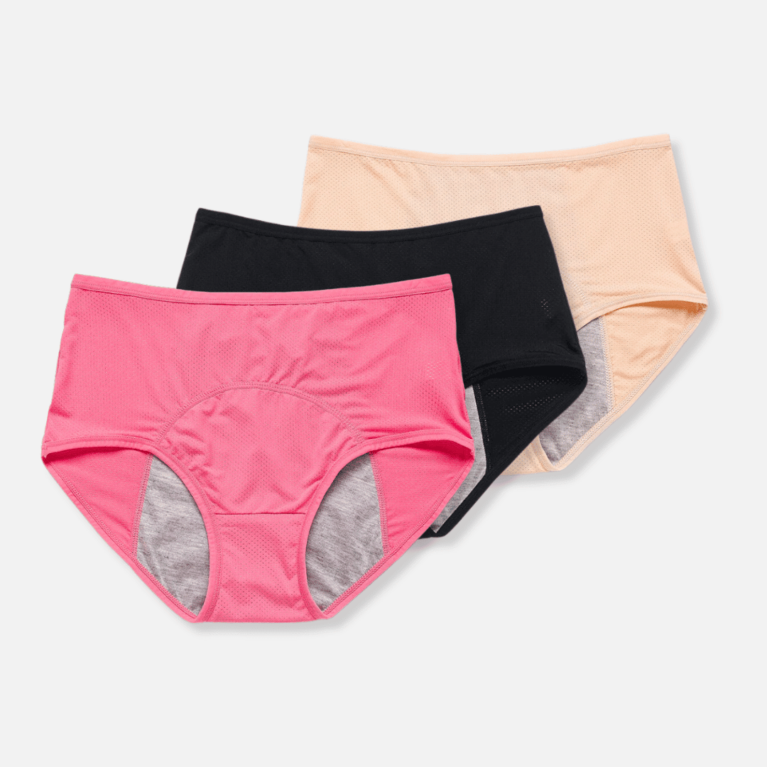 Lekasikkert Menstruasjonsundertøy (3-Pakke)