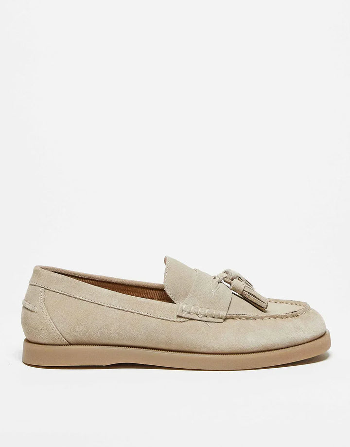 Luksus Suede Loafers med Tassel Detalj