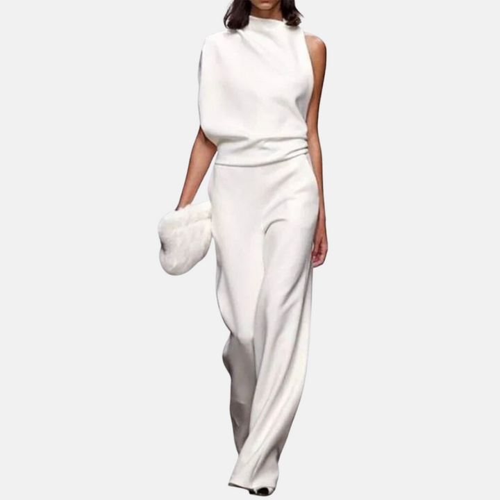 Kvinners elegante ermeløse jumpsuit